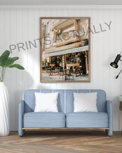 Load image into Gallery viewer, Tel Aviv print, falafel place poster, printable wall art, Tel Aviv Israel street, digital wall prints, street cafes photography, urban decor