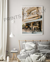 Load image into Gallery viewer, Tel Aviv print, falafel place poster, printable wall art, Tel Aviv Israel street, digital wall prints, street cafes photography, urban decor