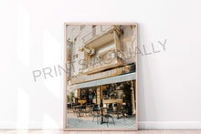 Load image into Gallery viewer, Tel Aviv print, falafel place poster, printable wall art, Tel Aviv Israel street, digital wall prints, street cafes photography, urban decor