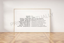 Load image into Gallery viewer, Psalms 121 print, Hebrew and English print, bible chapter, horizontal print