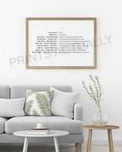 Load image into Gallery viewer, Psalms 121 print, Hebrew and English print, bible chapter, horizontal print