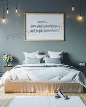 Load image into Gallery viewer, Psalms 121 print, Hebrew and English print, bible chapter, horizontal print