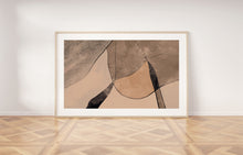 Load image into Gallery viewer, Abstract print, printable wall art, office art, minimalist print, brown neutral colors painting