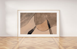 Abstract print, printable wall art, office art, minimalist print, brown neutral colors painting