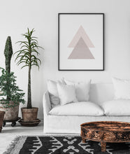 Load image into Gallery viewer, Terrazzo Triangles Pink Poster, Geometric Print, Contemporary Wall Print - prints-actually