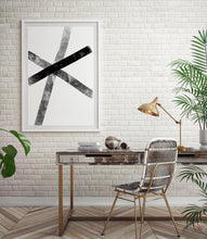 Load image into Gallery viewer, Abstract Print, Black Brush Strokes Lines, Printable Wall Art - prints-actually
