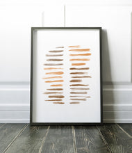 Load image into Gallery viewer, Abstract Wall Art, Abstract Print, Brown Watercolor Painting, Brush Strokes