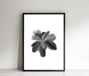 Abstract Print, Black and gray Brush Strokes, Printable Wall Art - prints-actually