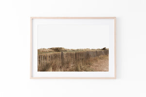 Beach Grass Dune Fence Print, Printable Wall Art Prints, Seashore Poster - prints-actually