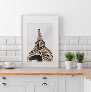 Eiffel tower bottom view print, printable wall art, Paris - prints-actually