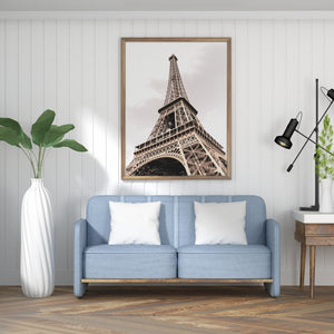 Eiffel tower bottom view print, printable wall art, Paris - prints-actually