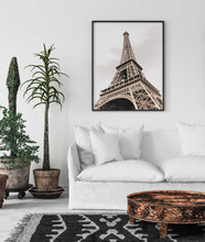 Load image into Gallery viewer, Eiffel tower bottom view print, printable wall art, Paris - prints-actually