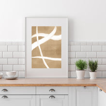 Load image into Gallery viewer, Abstract Print, Brown and White Water Colors Painting, Printable Wall Art