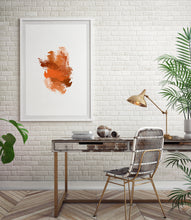Load image into Gallery viewer, Neutral Abstract Watercolor Print, Abstract Burnt Orange Painting Wall Art