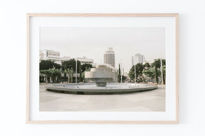 Tel Aviv print, Printable wall art, Dizengoff Square print, fountain