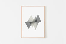 Load image into Gallery viewer, Abstract Print, Contemporary Wall Print, Dusty Gray Triangles Poster, Pantone - prints-actually