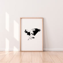 Load image into Gallery viewer, Eagle Print, Drawing Eagle Art, Printable Wall Art,Animal Art, Black White, Line Drawing