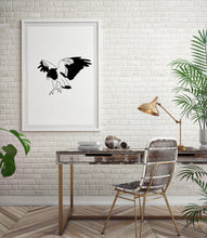 Load image into Gallery viewer, Eagle Print, Drawing Eagle Art, Printable Wall Art,Animal Art, Black White, Line Drawing