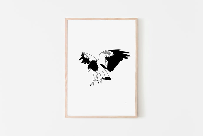 Eagle Print, Drawing Eagle Art, Printable Wall Art,Animal Art, Black White, Line Drawing