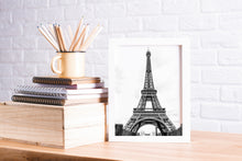 Load image into Gallery viewer, Black and white Eiffel tower print, printable wall art, Paris - prints-actually