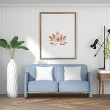 Load image into Gallery viewer, תמונה לקיר של פרח לוטוס בצבע חום, פרינט להדפסה