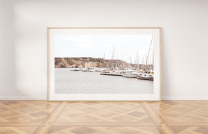 Sail boats print, printable wall art, Brittany France photography, brown decor - prints-actually