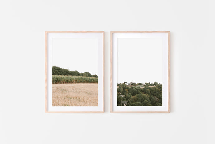 Set of 2 wall Prints, France Landscape Print, Nature Photography Poster - prints-actually