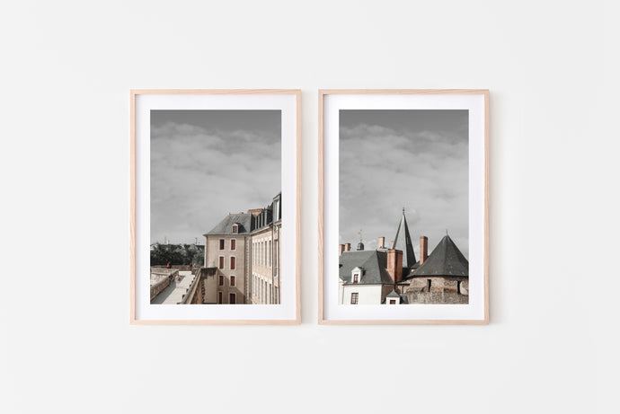 France Cottage Decor Set of 2 wall Prints, France Cityscape Prints, Urban Photography Poster - prints-actually