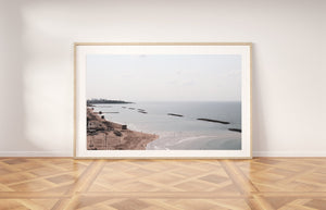 Tel Aviv beach print, printable wall art, Tel Aviv Israel landscape, horizontal - prints-actually