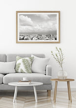 Load image into Gallery viewer, Black and white skyline print, Tel Aviv Israel landscape, printable wall art - prints-actually