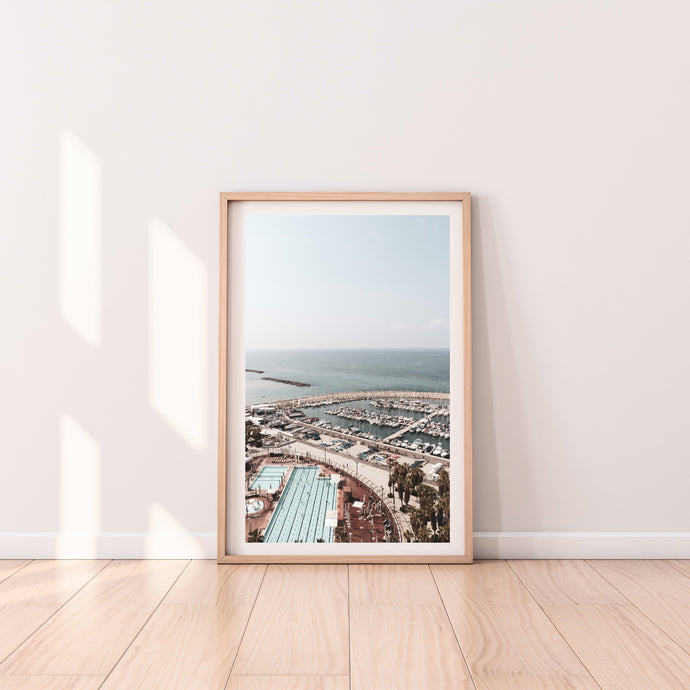 Pool print, printable wall art, beach Tel Aviv landscape, digital wall prints - prints-actually