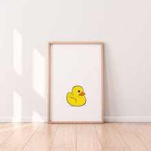 Load image into Gallery viewer, Yellow rubber duck print, nursery decor, printable wall art, toy print - prints-actually