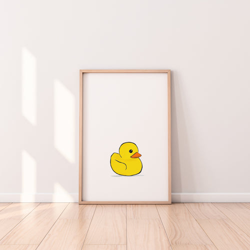 Yellow rubber duck print, nursery decor, printable wall art, toy print - prints-actually