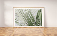 Load image into Gallery viewer, Palm tree leaves print, printable wall art, green fronds, digital wall prints - prints-actually