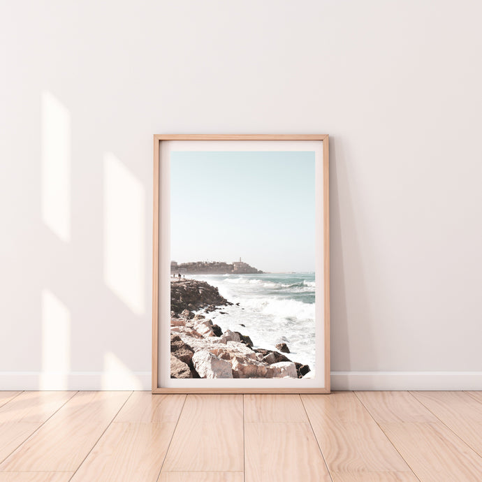 Tel Aviv skyline print, printable wall art, Jaffa Israel landscape - prints-actually