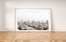 Load image into Gallery viewer, Rooftops skyline print, printable wall art, Tel Aviv Israel landscape - prints-actually