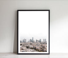 Load image into Gallery viewer, Skyline print, printable wall art, skies poster, Tel Aviv Israel landscape - prints-actually