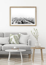 Load image into Gallery viewer, Tel Aviv skyline print, black and white photography, printable wall art - prints-actually