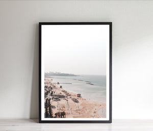 Waterfront print, printable wall art, Tel Aviv Israel landscape - prints-actually