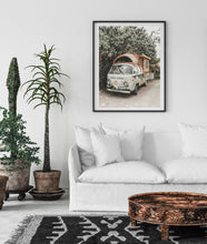 Load image into Gallery viewer, Van print, printable wall art, green retro Volkswagen, digital wall prints VW camper - prints-actually