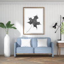 Load image into Gallery viewer, Leaf Print, black and white Leaf, plant wall art, tropical Print - prints-actually