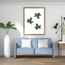 Load image into Gallery viewer, Leaves Print, three green leaves Wall Art, tropical print 8x10 digital print - prints-actually