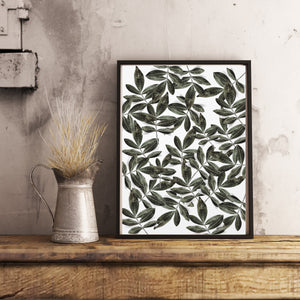 Leaves Print, multiple leaves, Wall Art, Tropical Print, Printable Wall Art - prints-actually