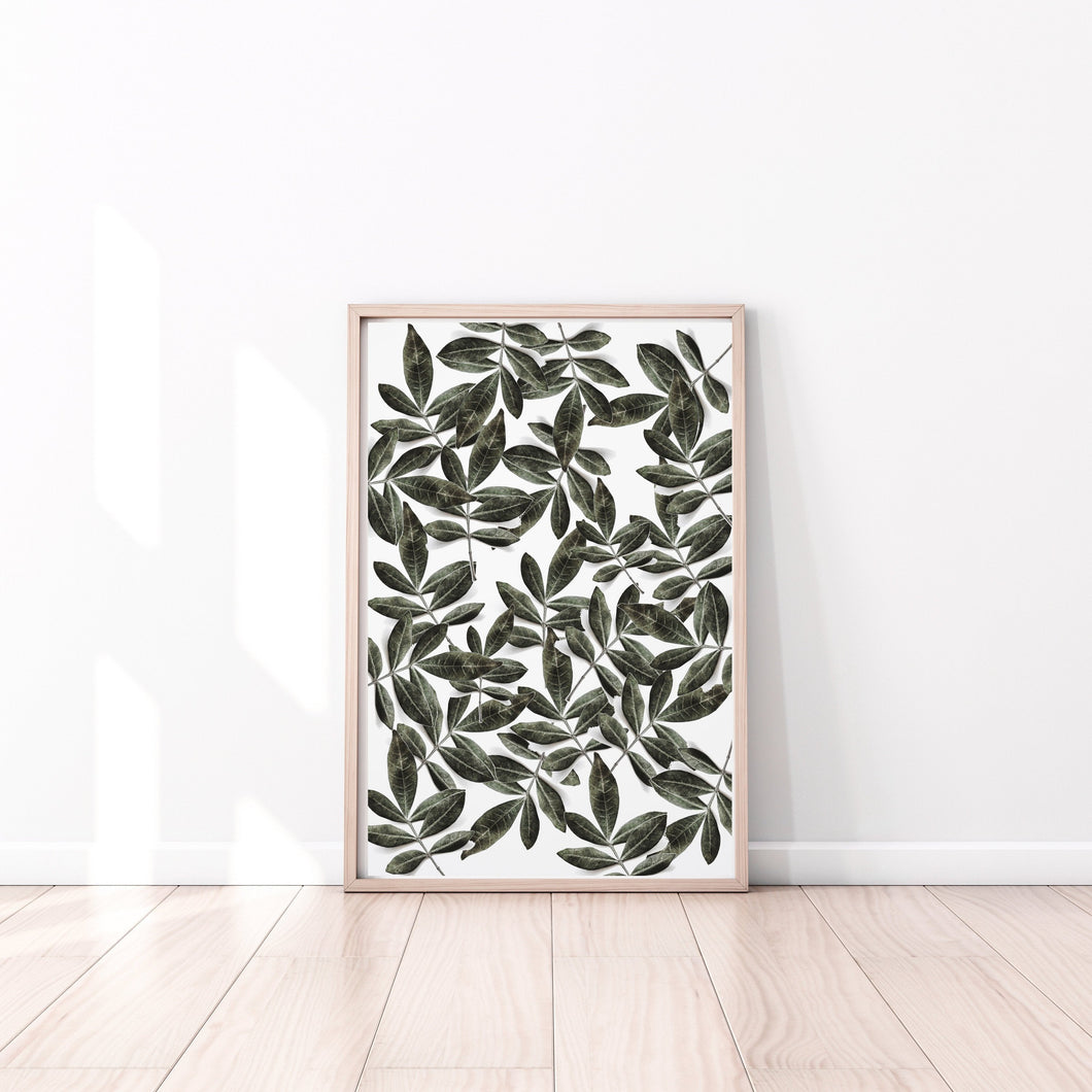 Leaves Print, multiple leaves, Wall Art, Tropical Print, Printable Wall Art - prints-actually