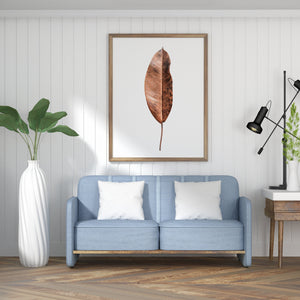 Brown leaf print, plants wall art, printable - prints-actually