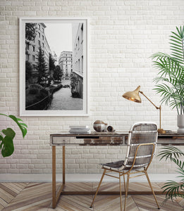 Black and white building print, Spain poster, printable wall art - prints-actually