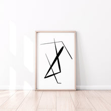 Load image into Gallery viewer, Abstract print, printable wall art, minimalist print, black and white modern art - prints-actually