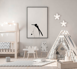 Penguin print, nursery decor, printable wall art, kids decor - prints-actually
