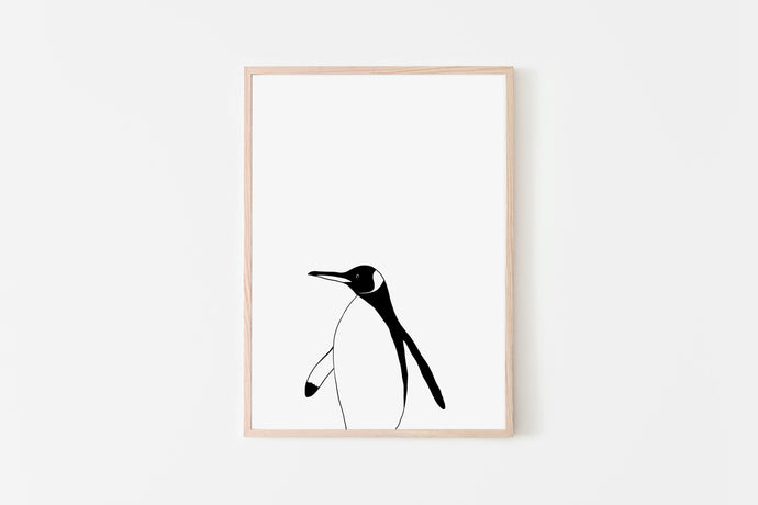Penguin print, nursery decor, printable wall art, kids decor - prints-actually
