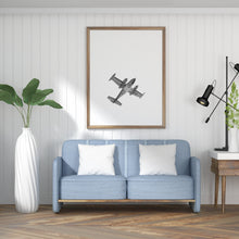 Load image into Gallery viewer, Black and white airplane print, printable wall art aviation poster - prints-actually